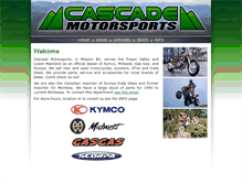 Tablet Screenshot of cascade-motorsports.com